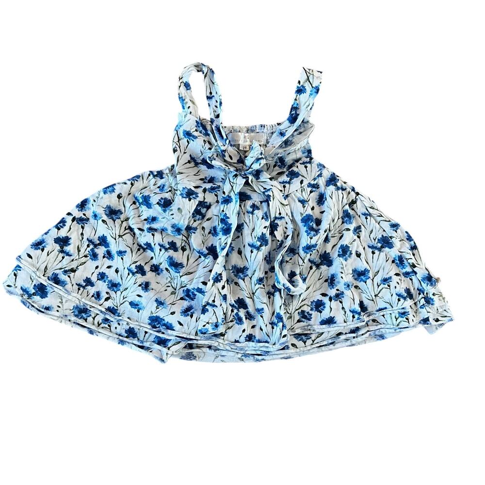 Bailey’s Blossoms Blue Floral 4-Layer Tiered Dress 2T